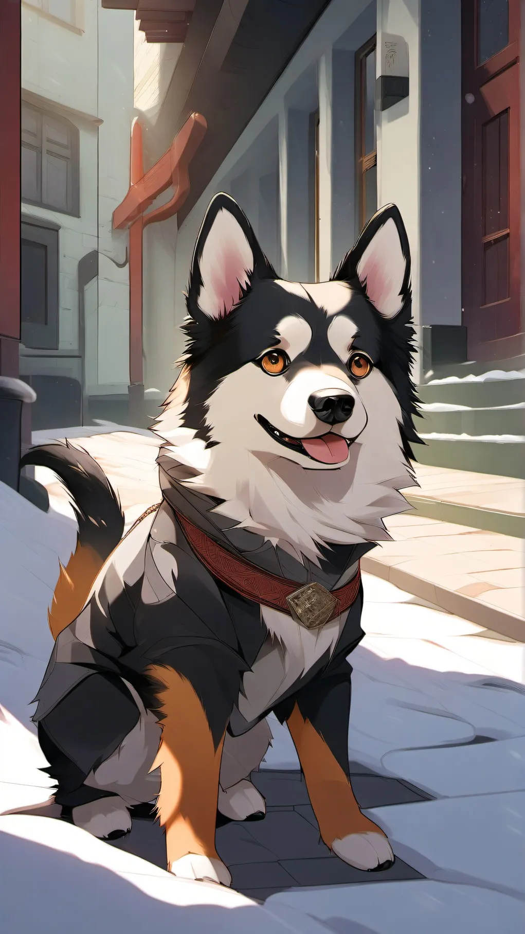 ai character: SC road trip background