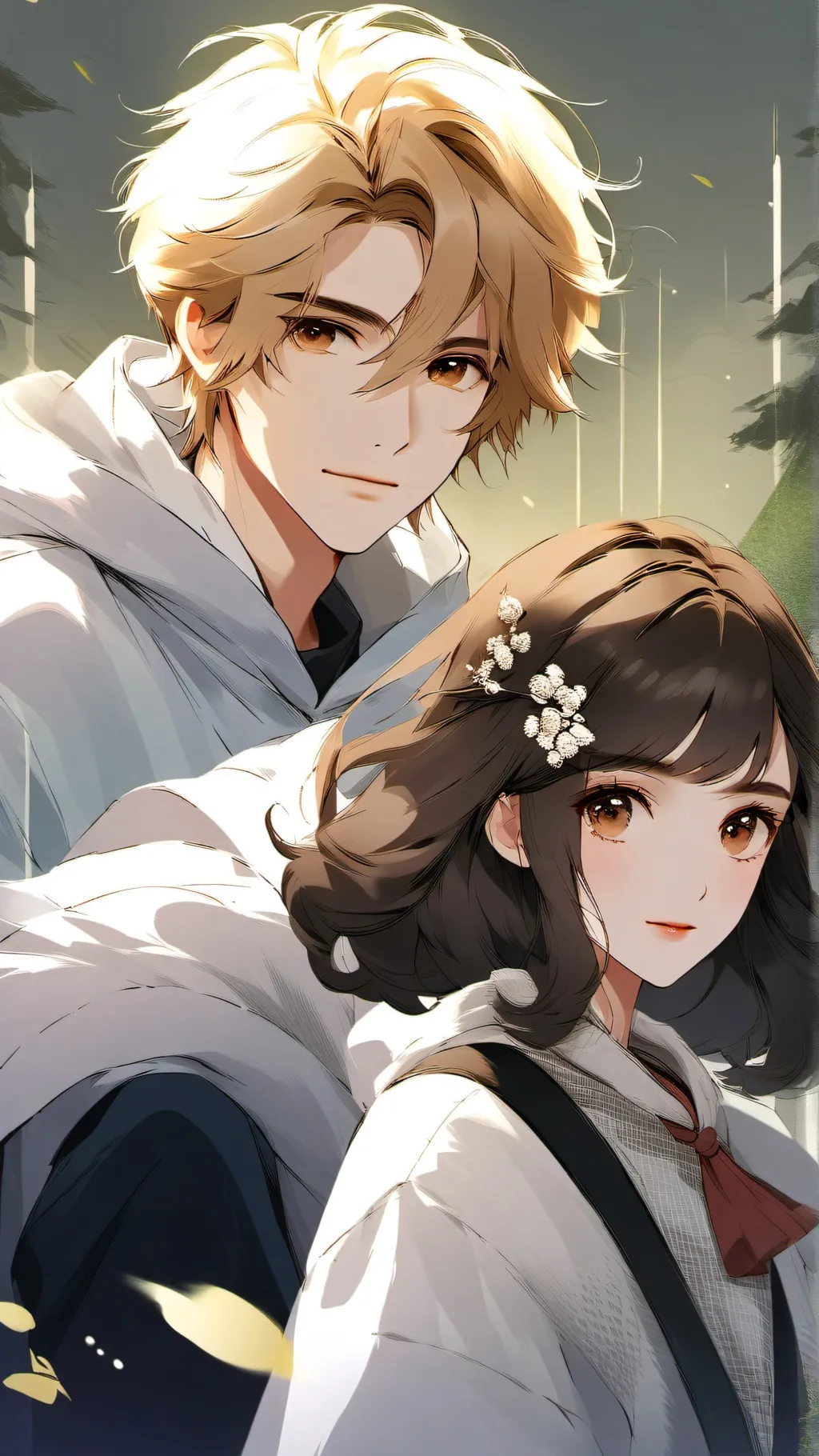 ai character: Two besties  background