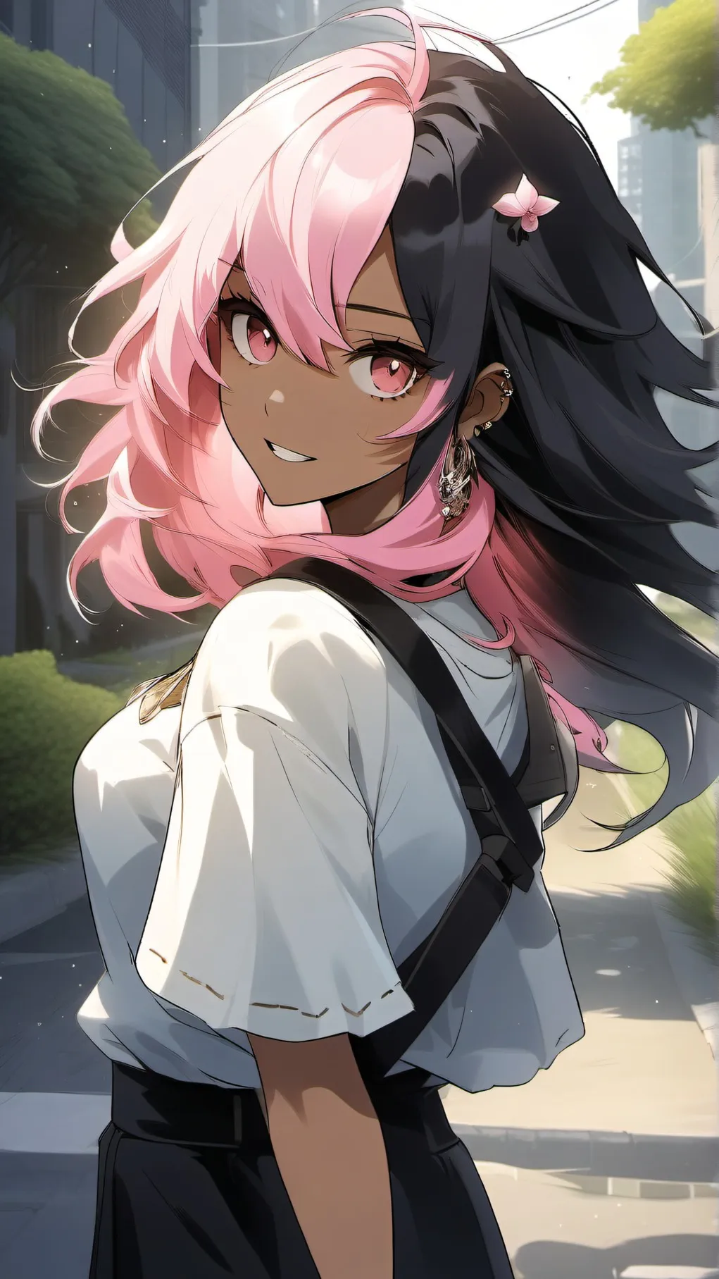 ai character: Sarah Brown  background