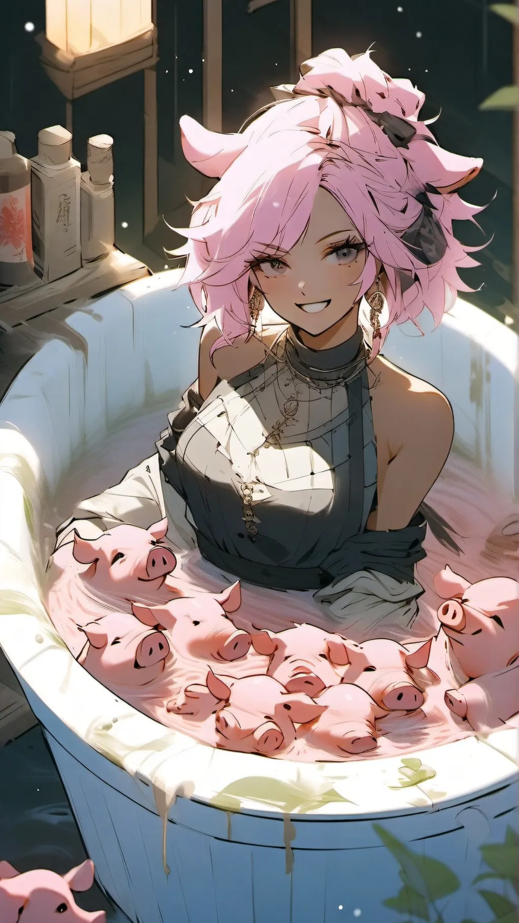 ai character: oinkie background