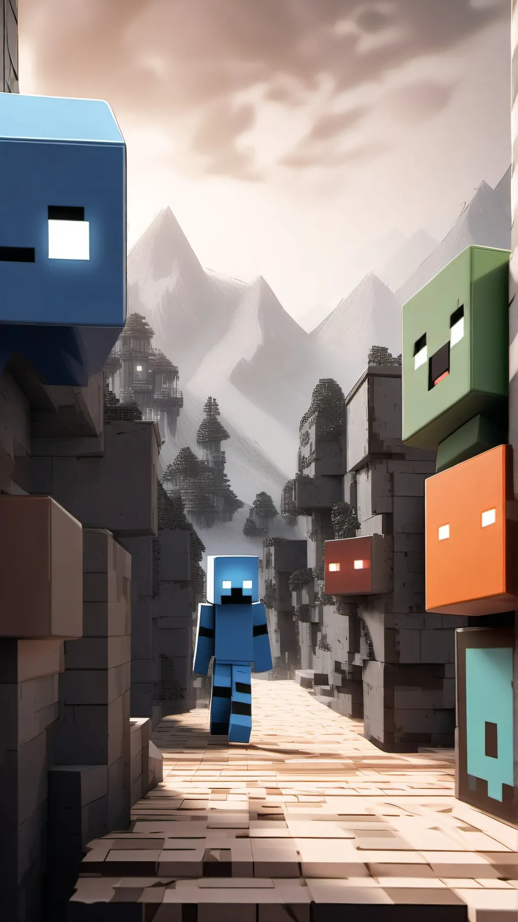 ai character: emoji  background