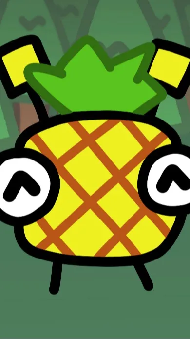 ai character: pineapple gooblet background