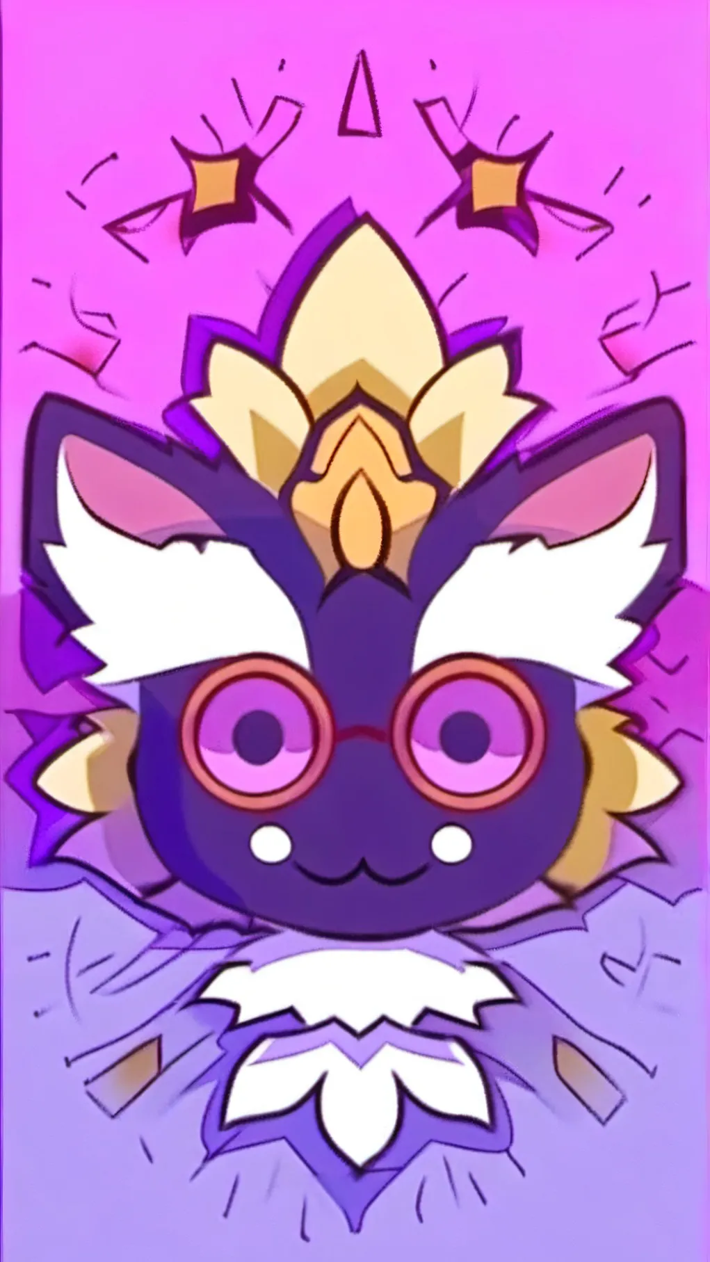 ai character: uzi moon cake background