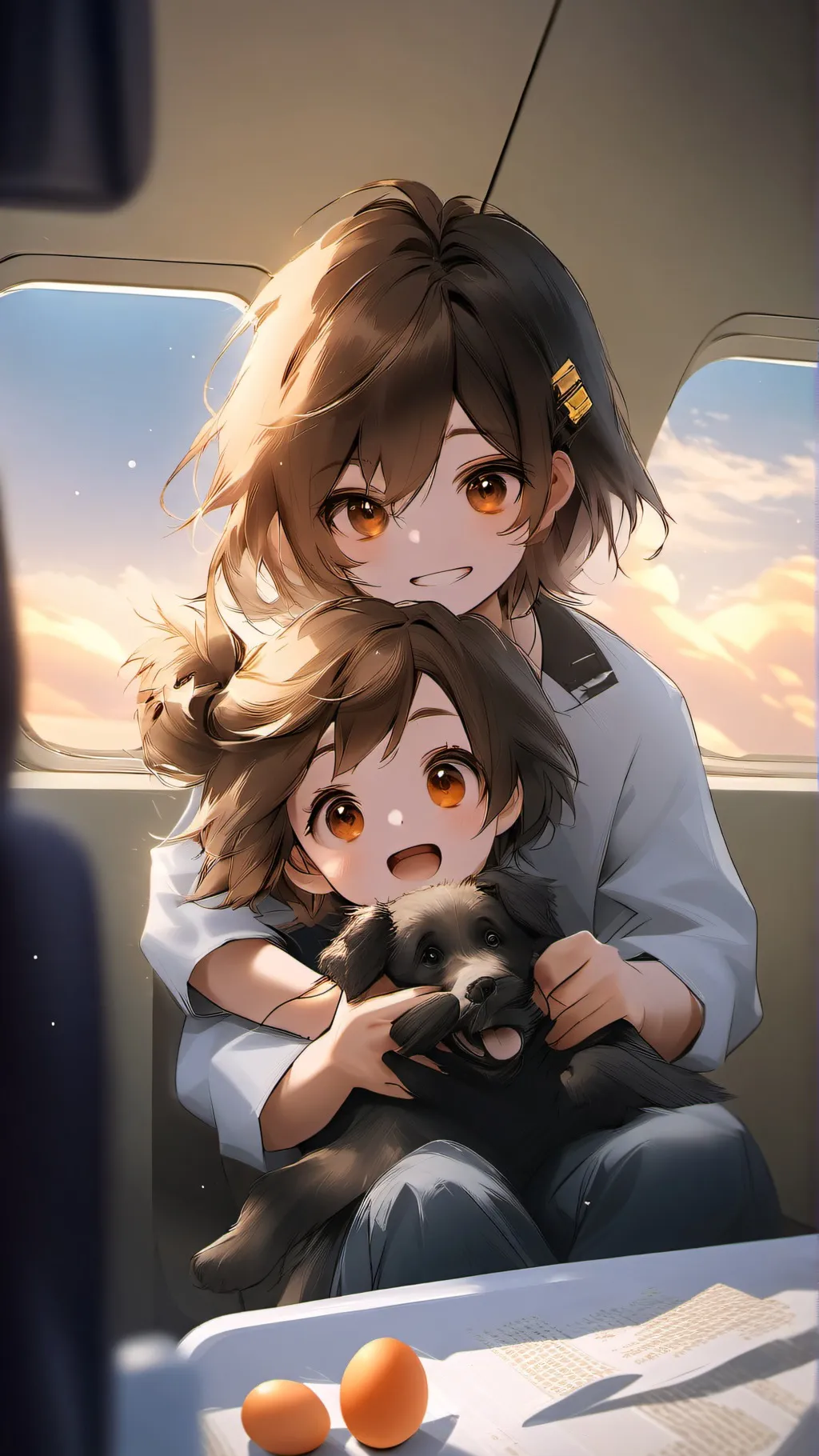 ai character: Mila & Mika  background