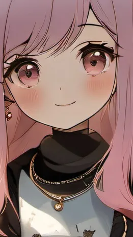 ai character: Cute girl  background