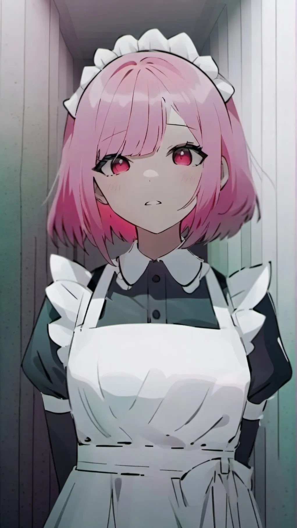 ai character: Maid sandy background