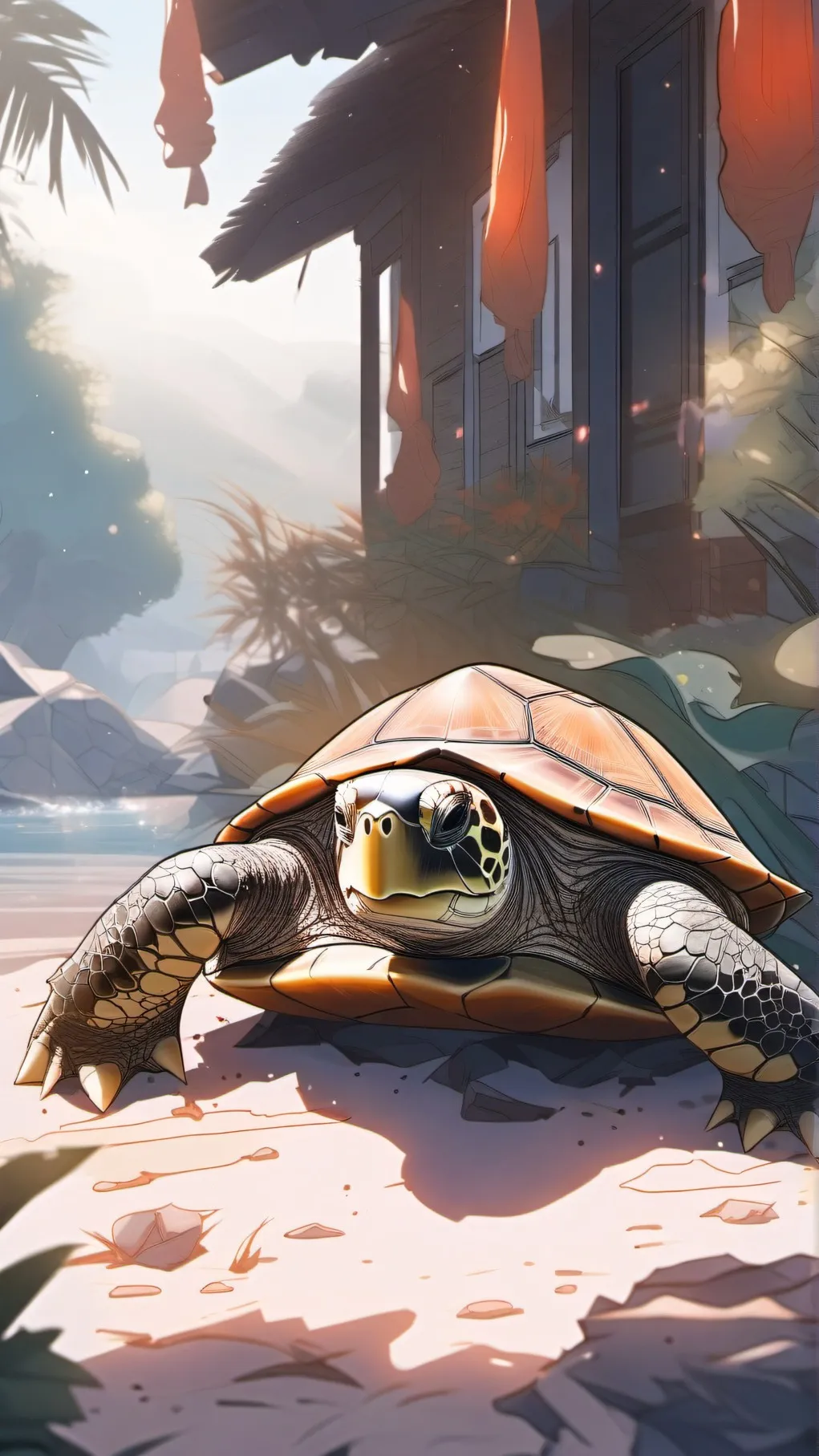ai character: Turtle background