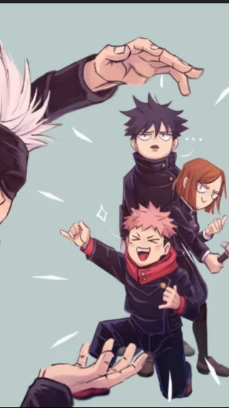 ai character: Gojo with students background