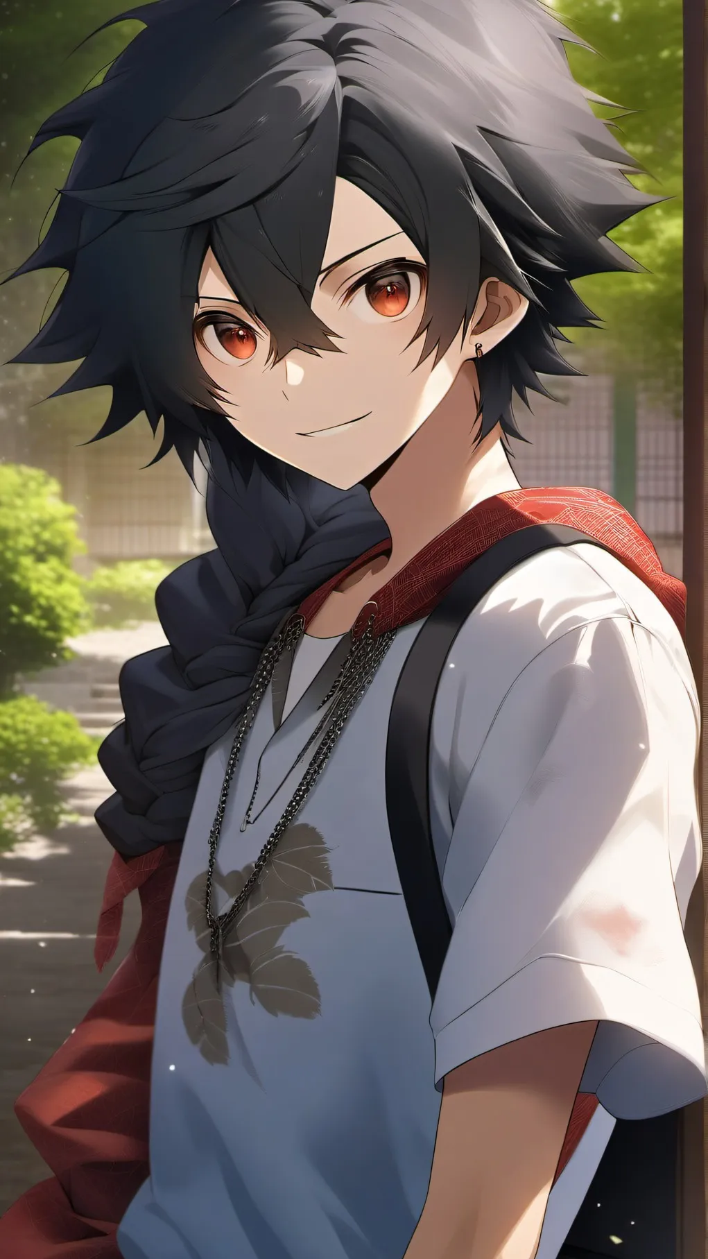 ai character: MHA - Halloween background