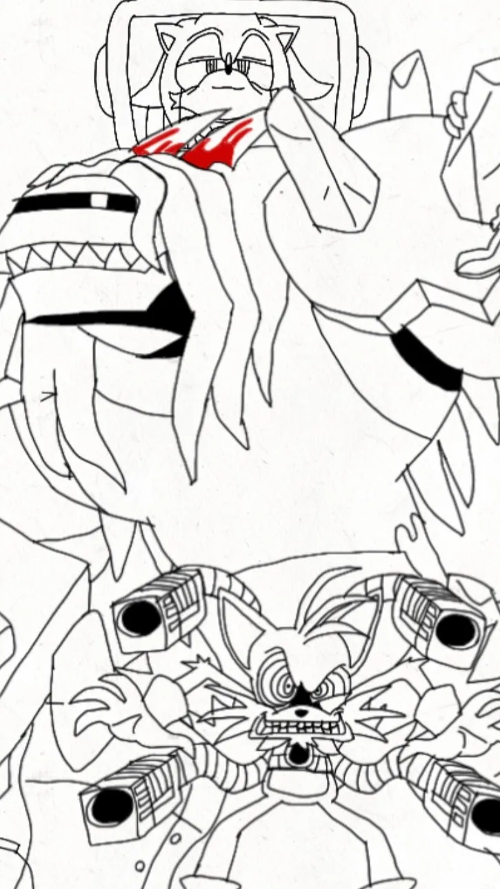 ai character: Team evil Sonic background