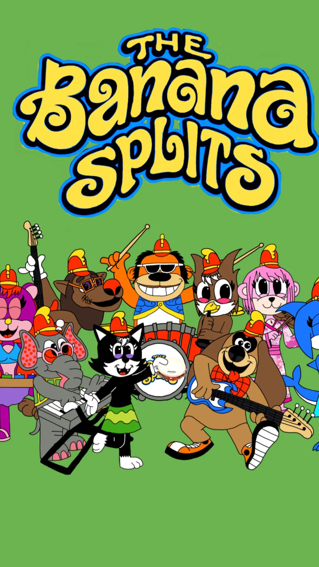 ai character: banana splits show background