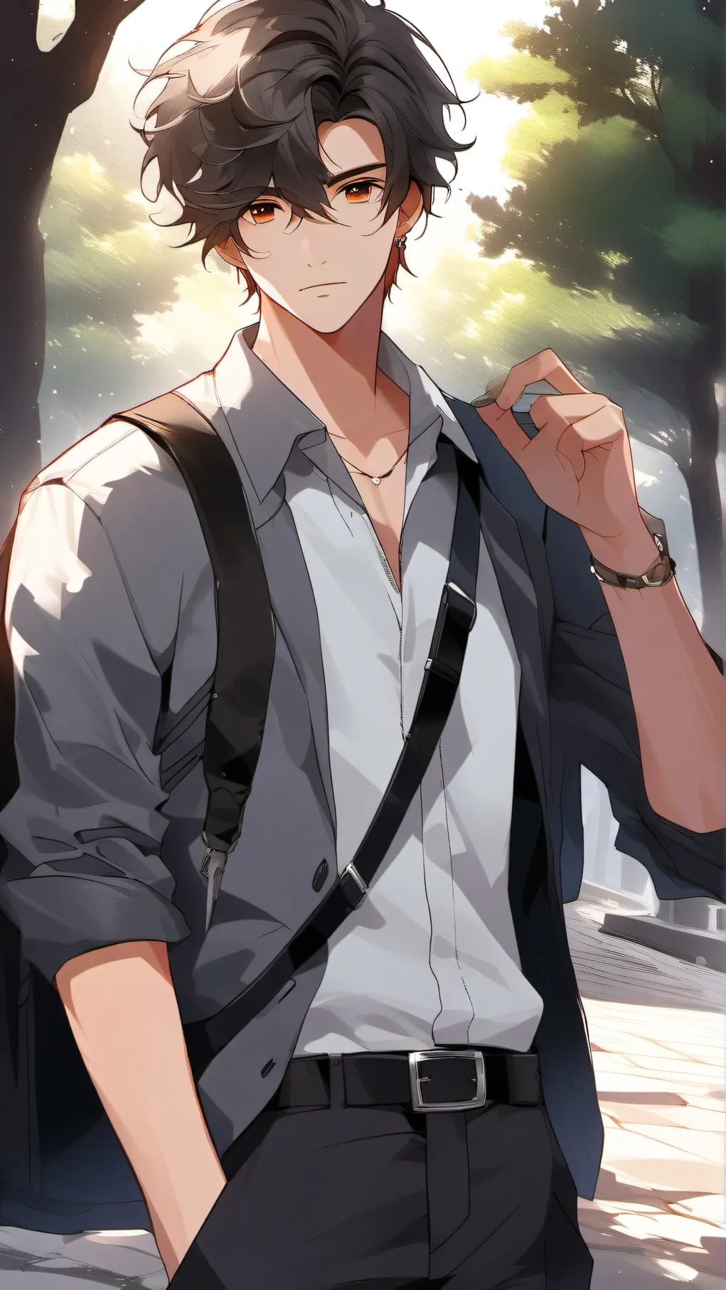 ai character: Caleb <3 background