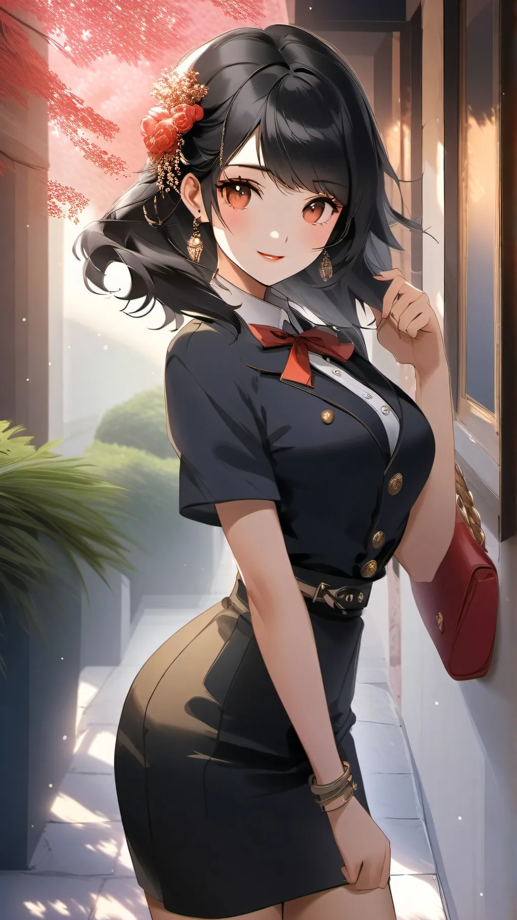 ai character: moonlight background