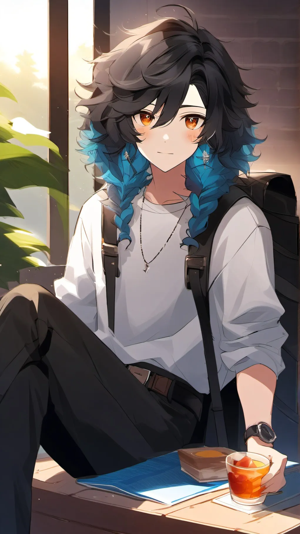 ai character: Jmancurly background