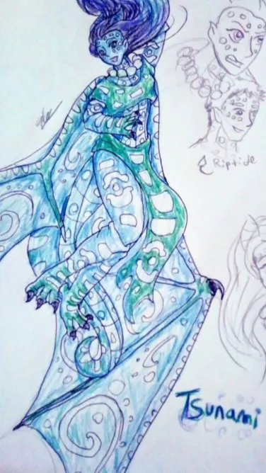 ai character: Wings of Sea background