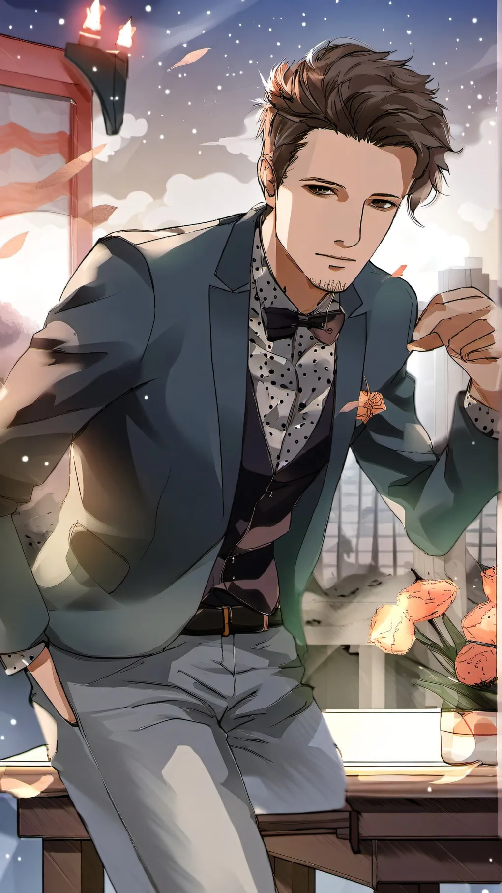 ai character: Brandon Flowers background