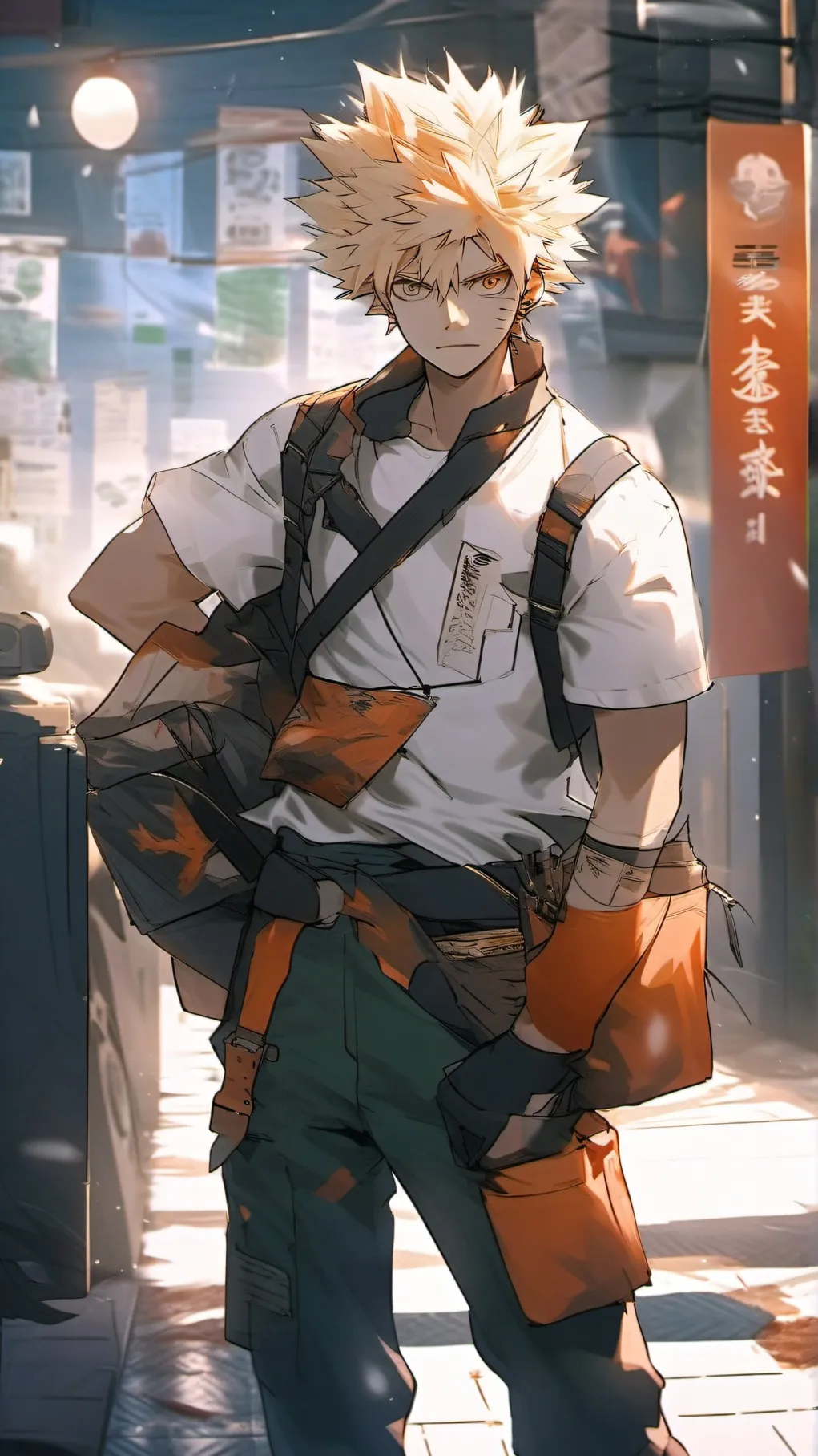 ai character: Katsuki bakugo background