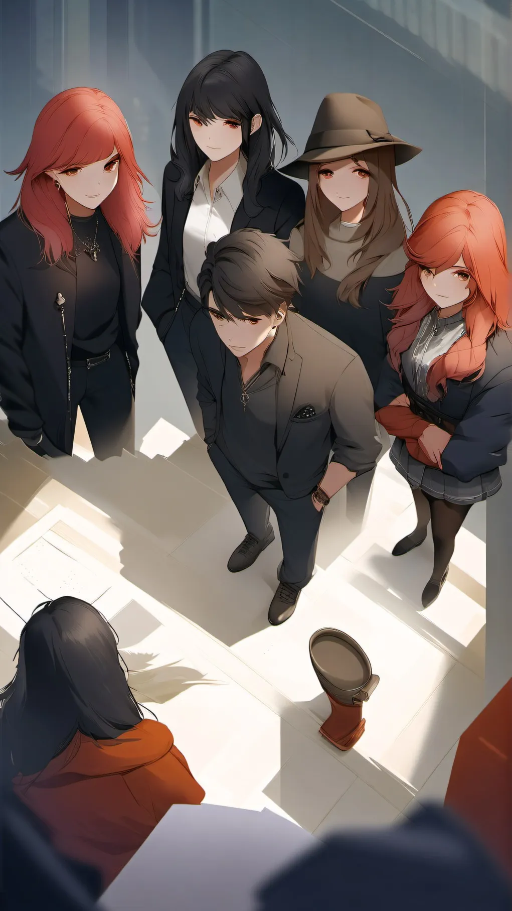 ai character: °grupo de chicas° background