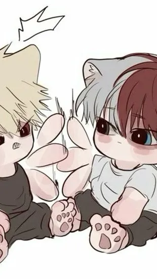 ai character: Kid Shoto+Bakugo background