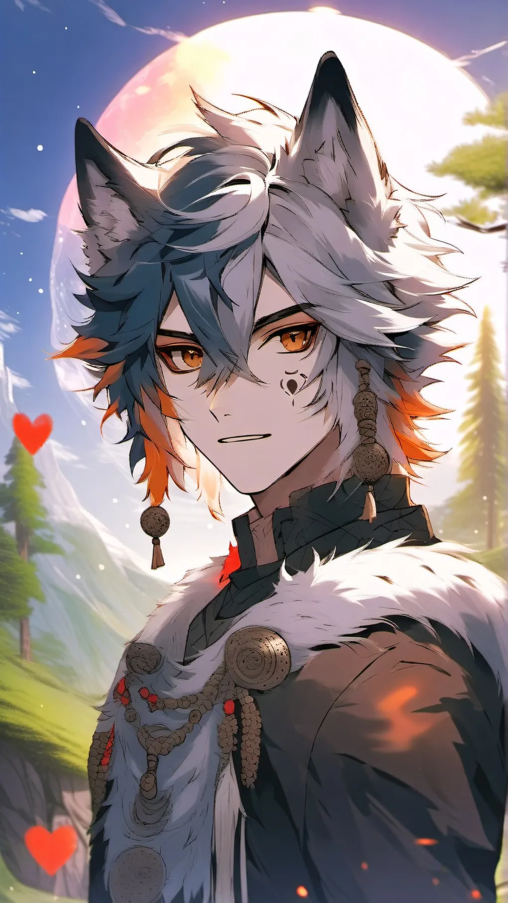 ai character: aron [ wolf alfa ] background