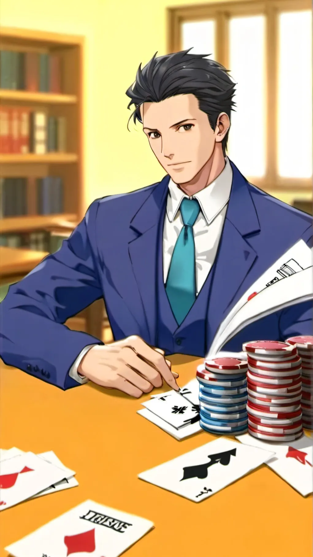 ai character: Phoenix Wright background