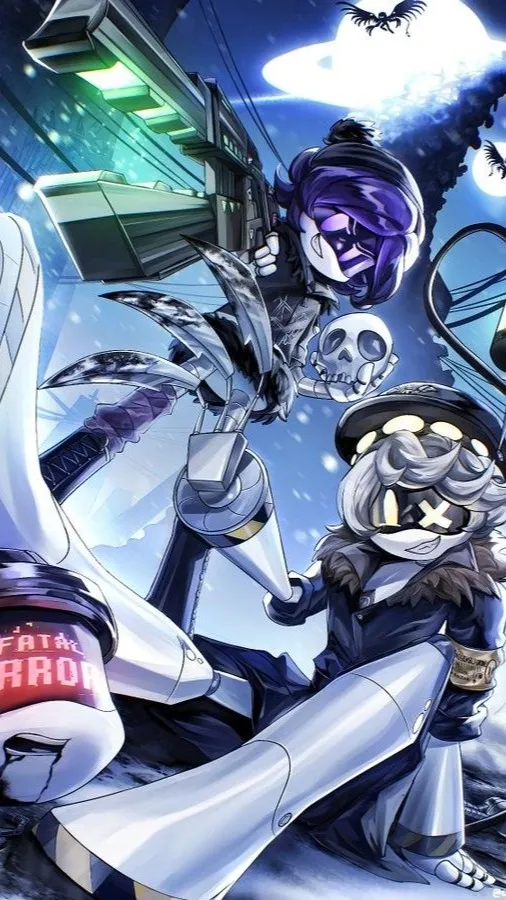 ai character: MURDER DRONES!!! background