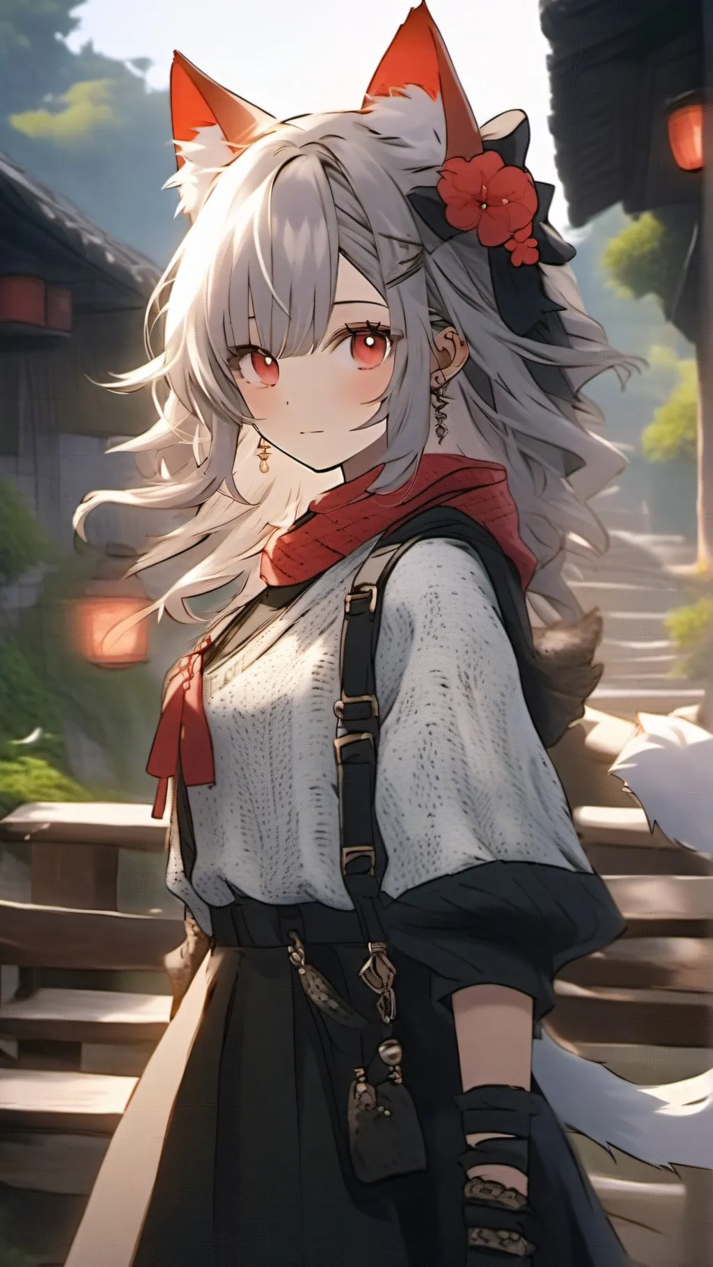 ai character: Scarlet meowskers background