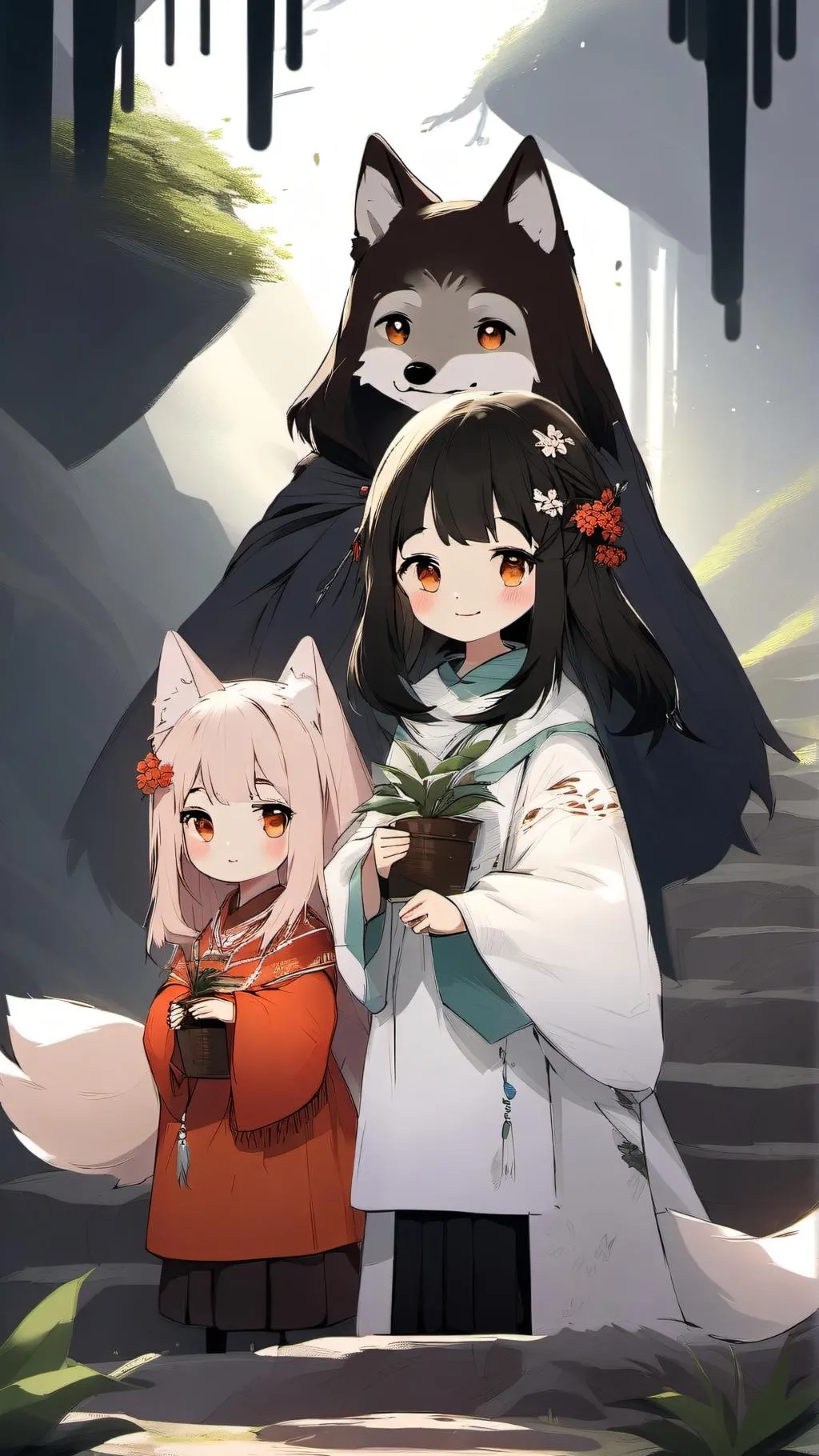 ai character: Ancient sisters background