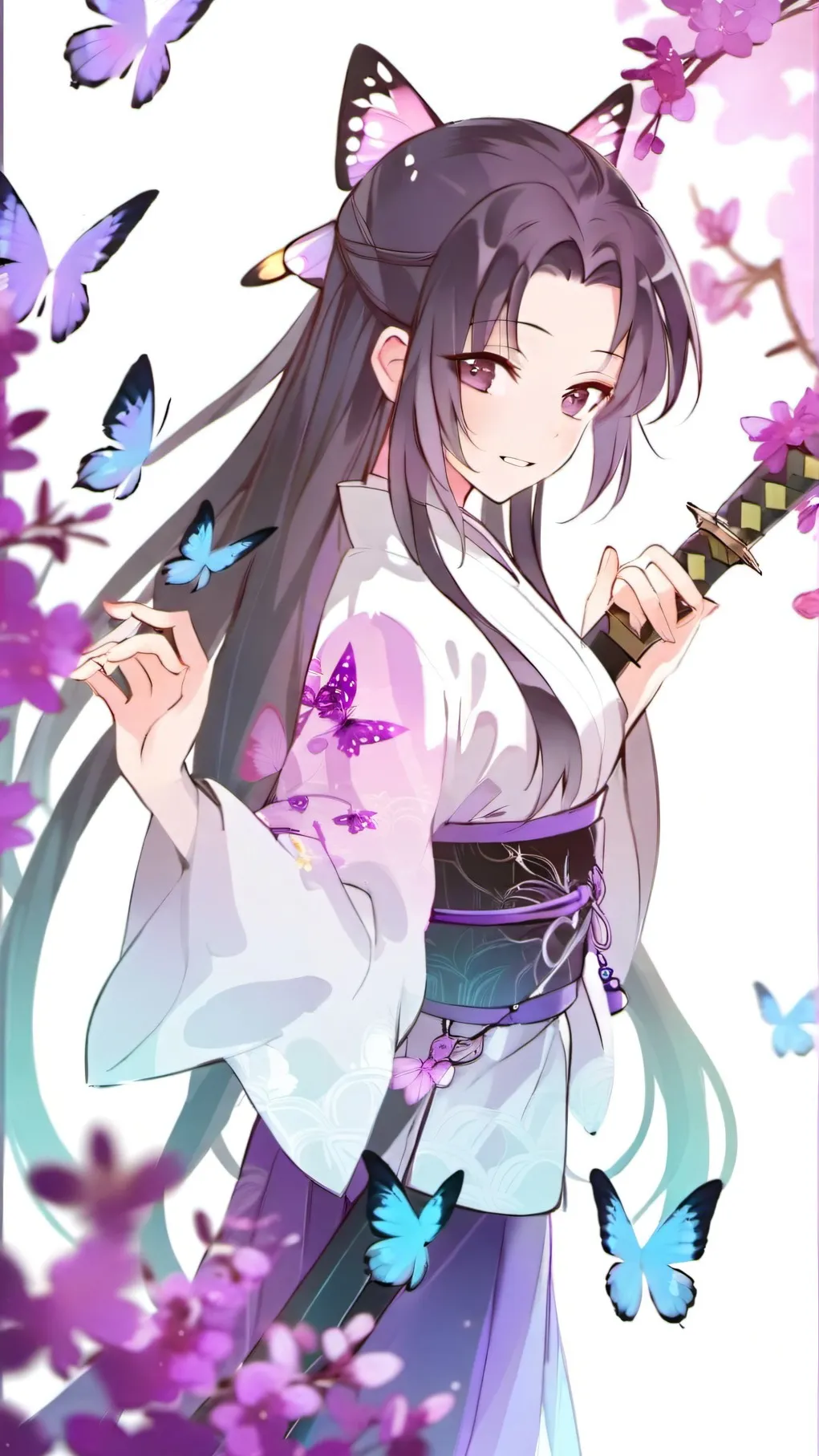 ai character: MHA X KNY background