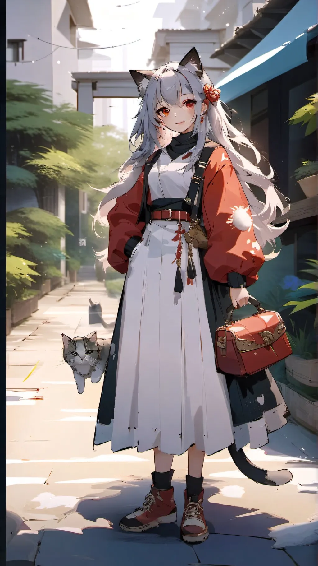 ai character: Autumn winters background