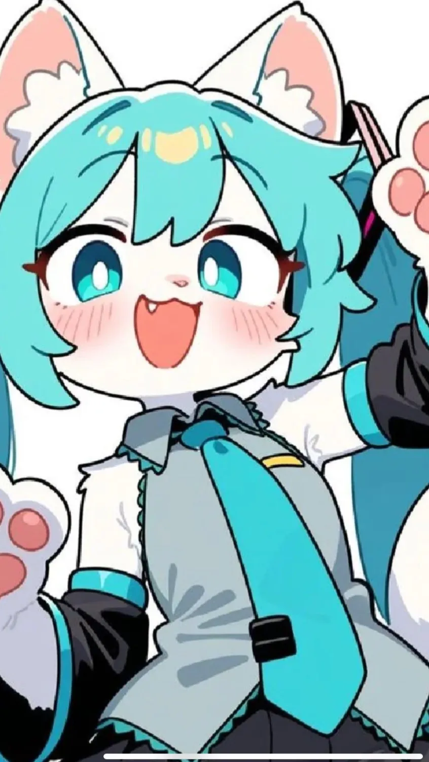 ai character: Cat Miku background