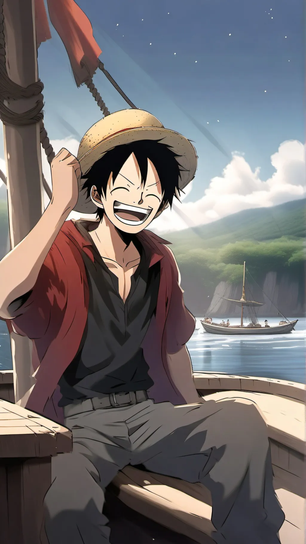ai character: luffy background