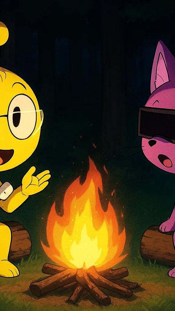 ai character: spooky stories background