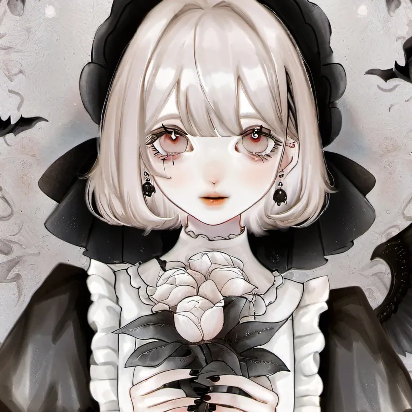 chat with ai character: Girl with roses