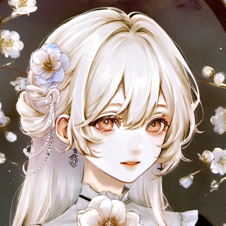 chat with ai character: White haired girl