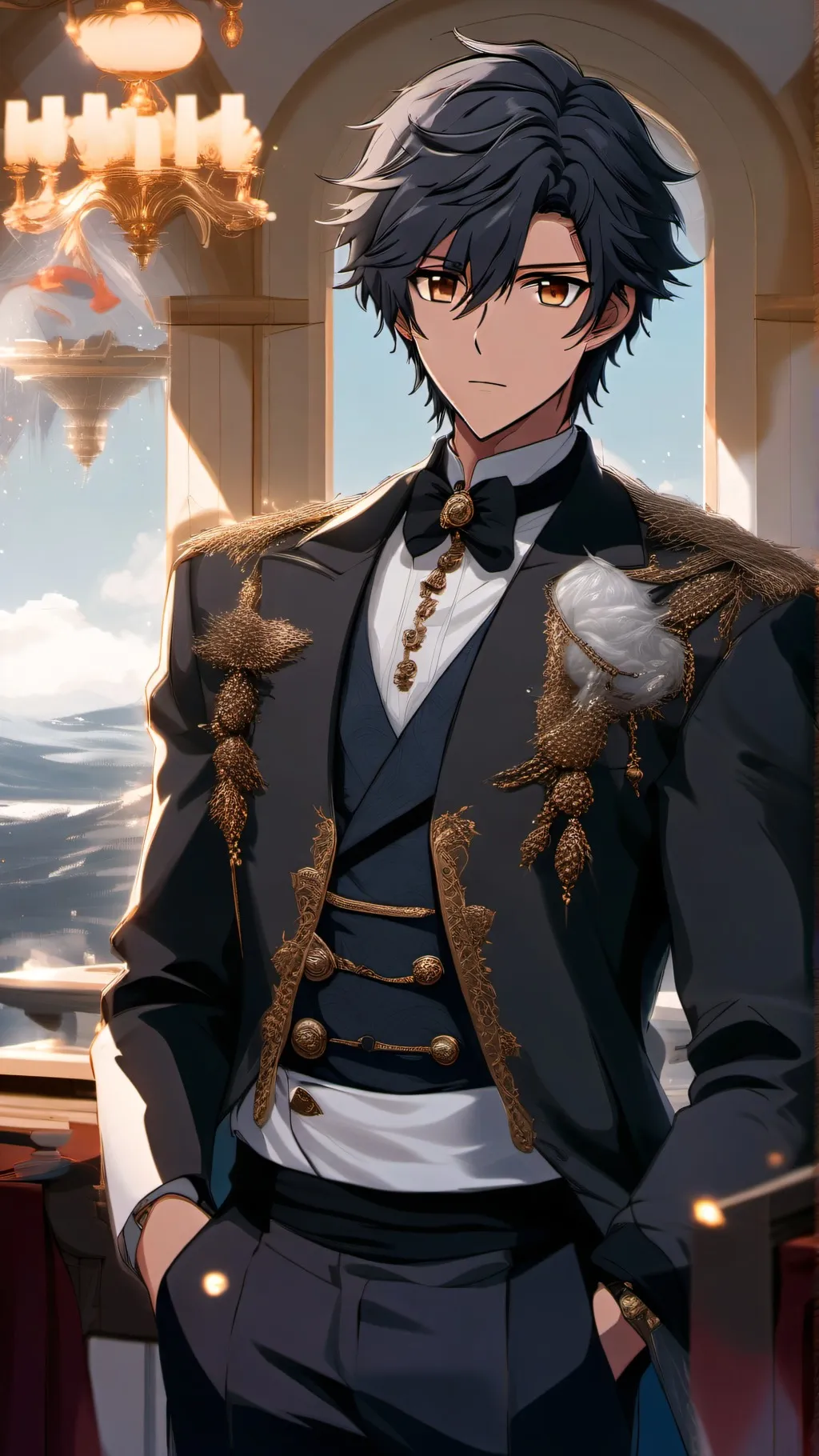 ai character: Prince kaito  background