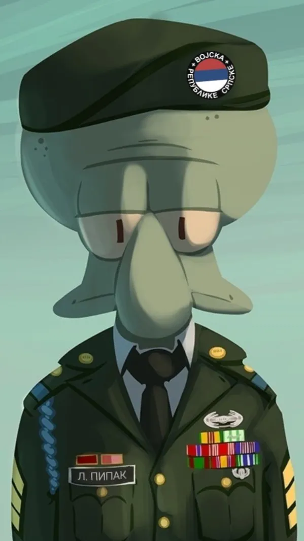 ai character: Soldier Squidward background