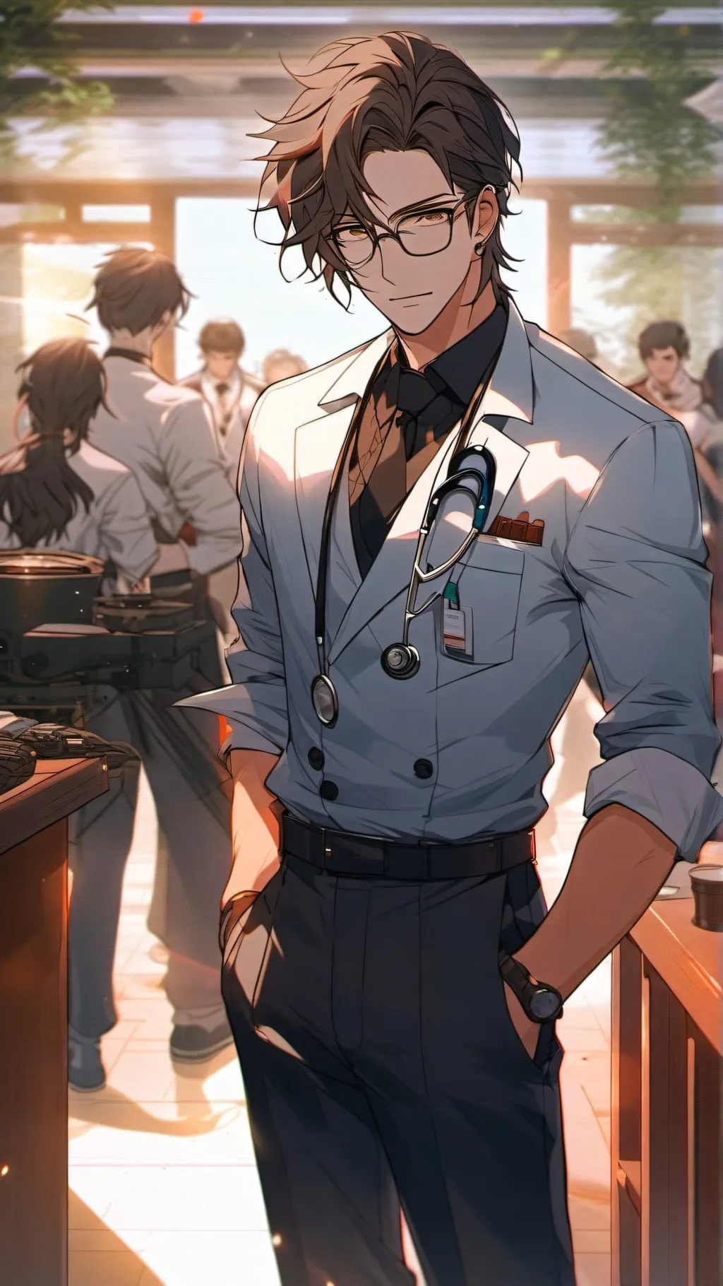 ai character: Adam Letterman background