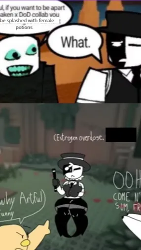 ai character: Artful gets splash background