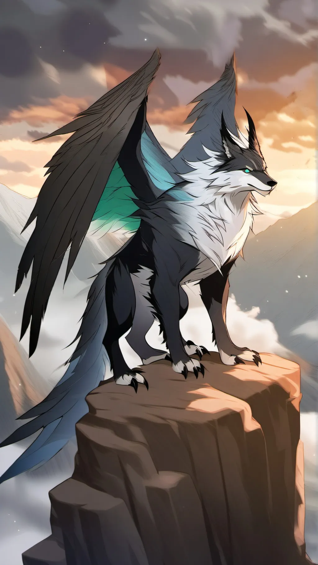 ai character: Gray background