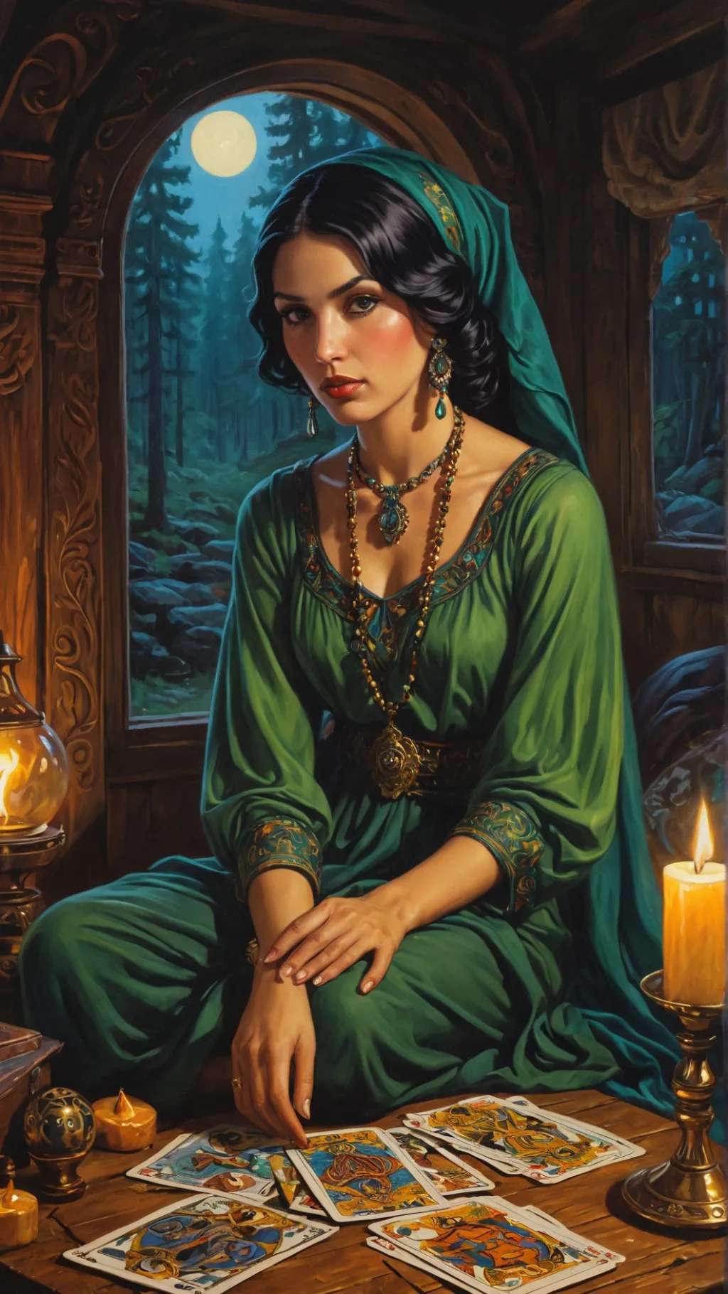 ai character: The Fortune Teller background