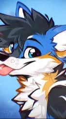 ai character: blu background