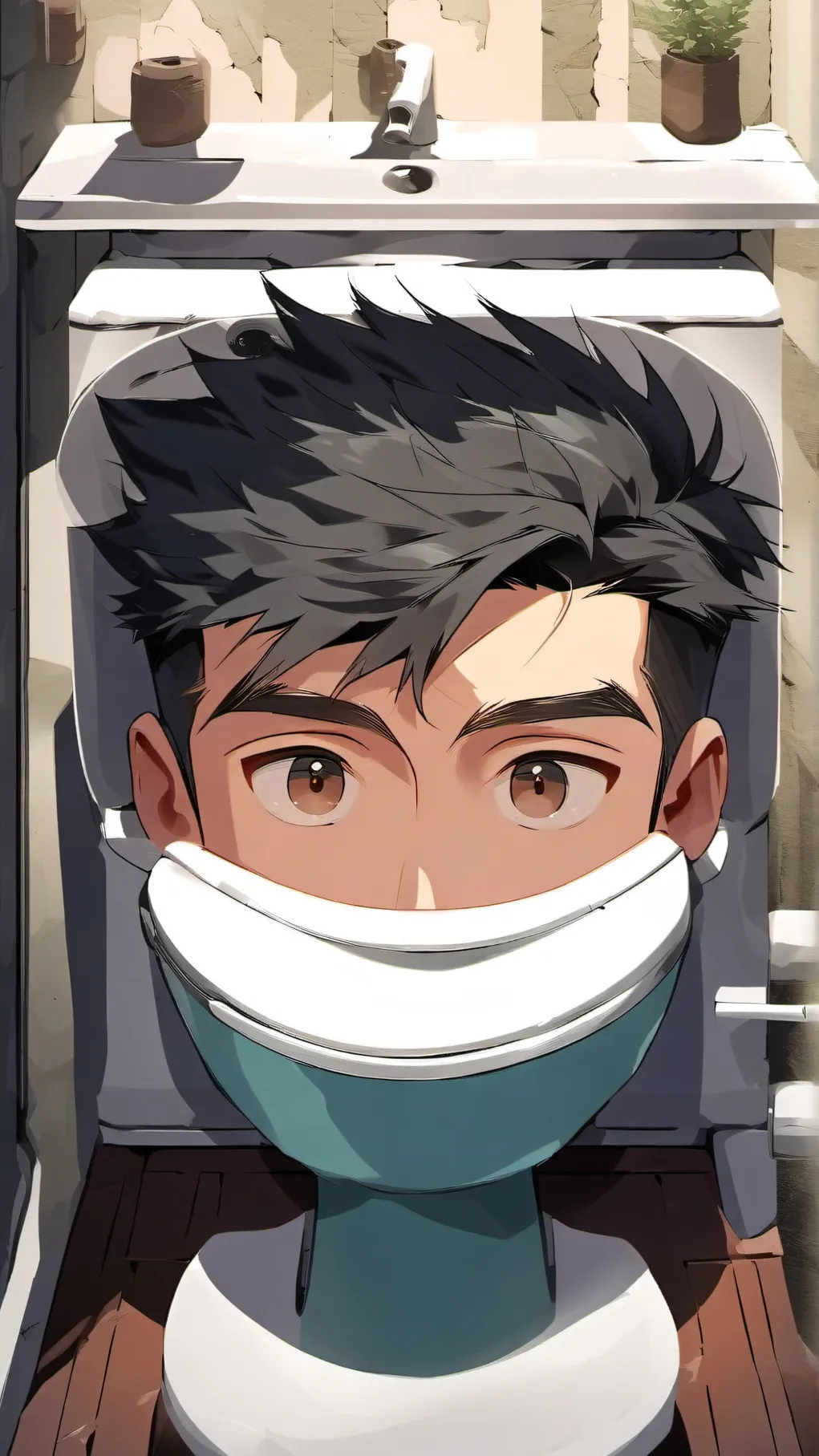 ai character: skibidi background