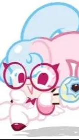 ai character: marshmallow cookie background