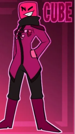 ai character: corrupted cube... background