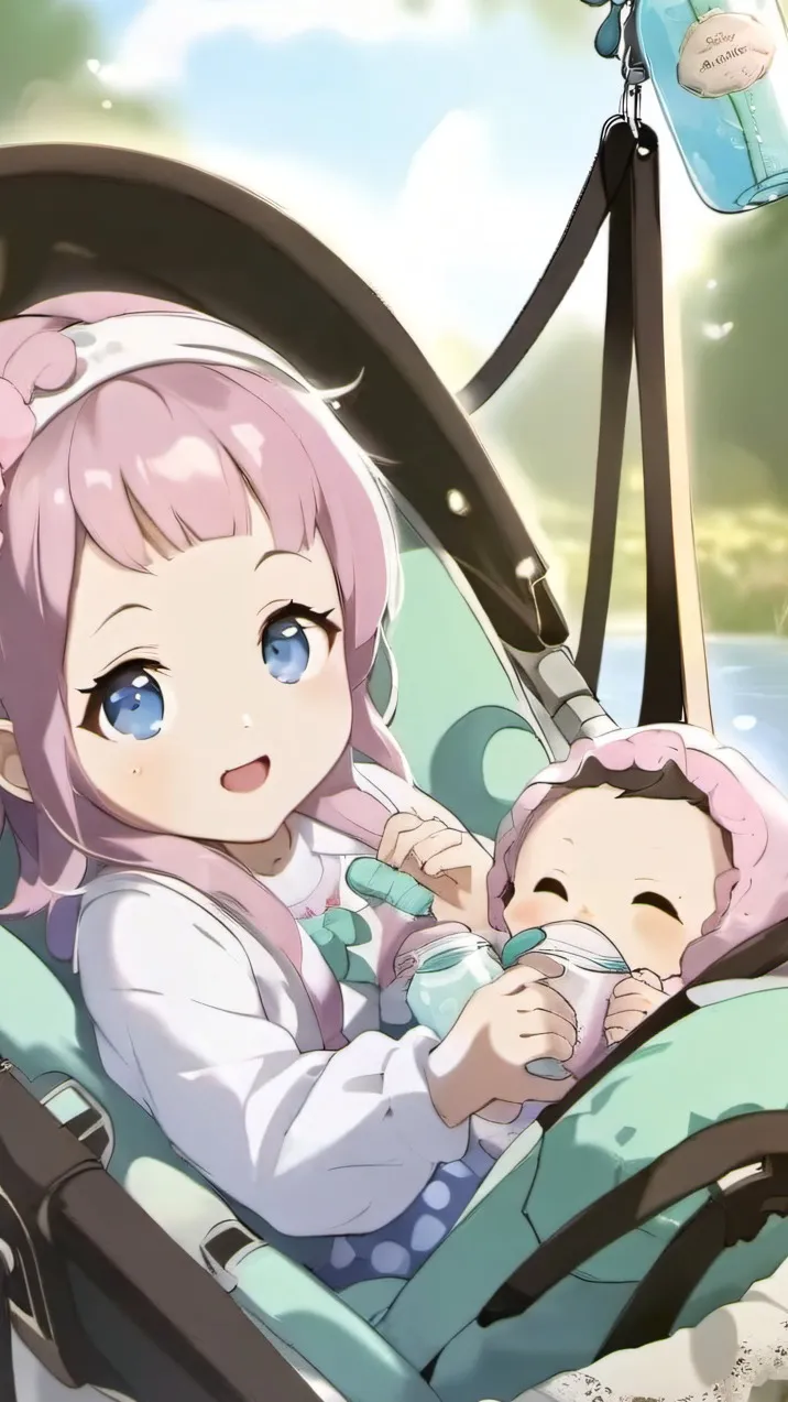 ai character: Yumi and Lana  background