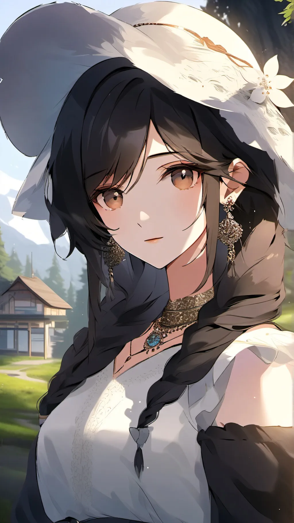 ai character: Ashley  background