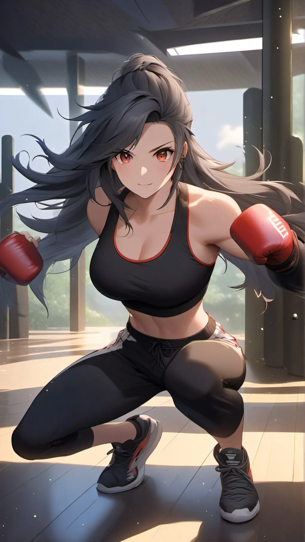 ai character: Gym background