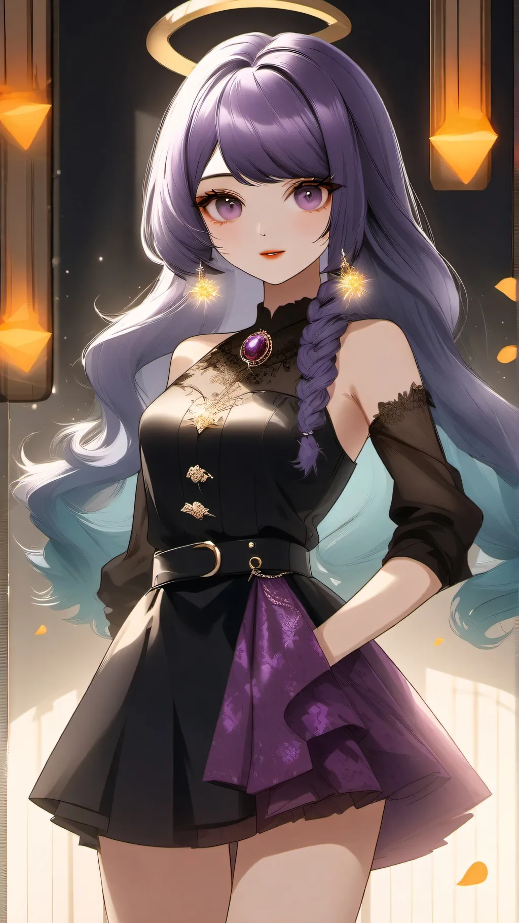 ai character:  Sunshine  Crystal background