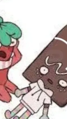 ai character: DANDYS WORLD YAYYY background